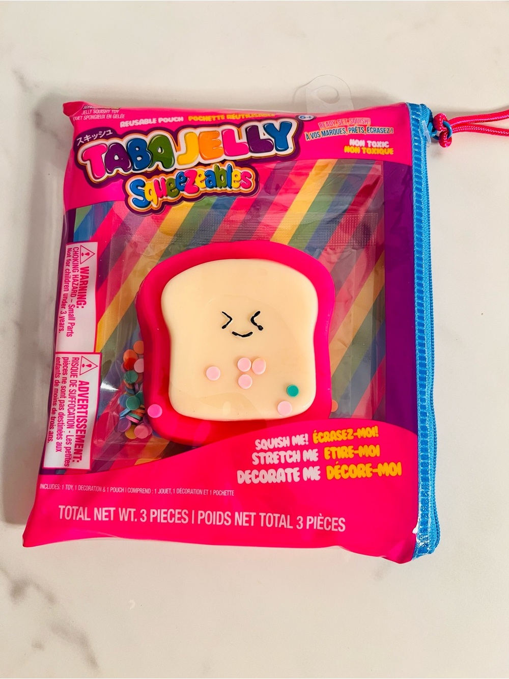 Taba Jelly Squeezeables Squishy Pink Sandwich